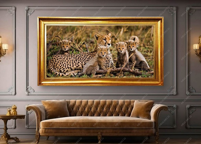 A1005-Cheetah-family-Pictorial Carpet