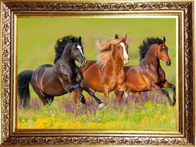Three horses-Pictorial Carpet