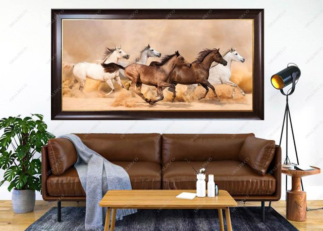A1046-Five horses-Pictorial Carpet