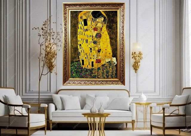 The Kiss- Gustav Klimt-Pictorial Carpet