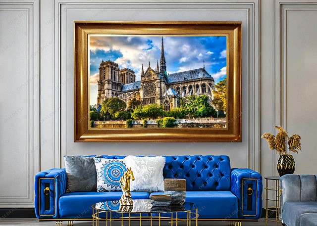 France-Notre Dame Cathedral-Pictorial Carpet