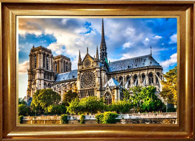 France-Notre Dame Cathedral-Pictorial Carpet