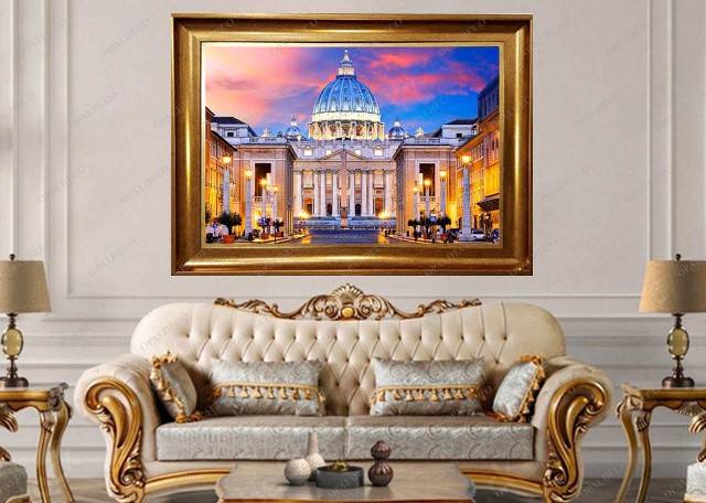 C2036-Italy-Vatican City-St Peter Cathedral-Pictorial Carpet