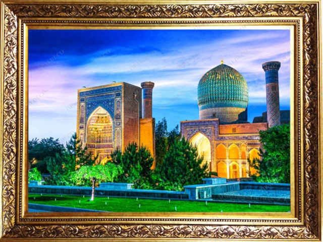 Uzbekistan-Samarkand-Pictorial Carpet