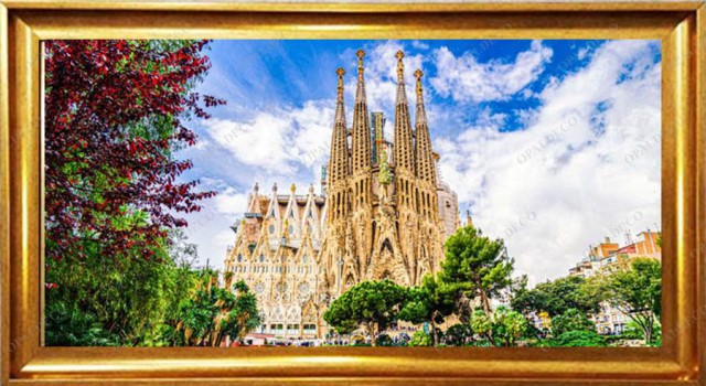 C2089-Spain-Sagrada Familia-Pictorial Carpet